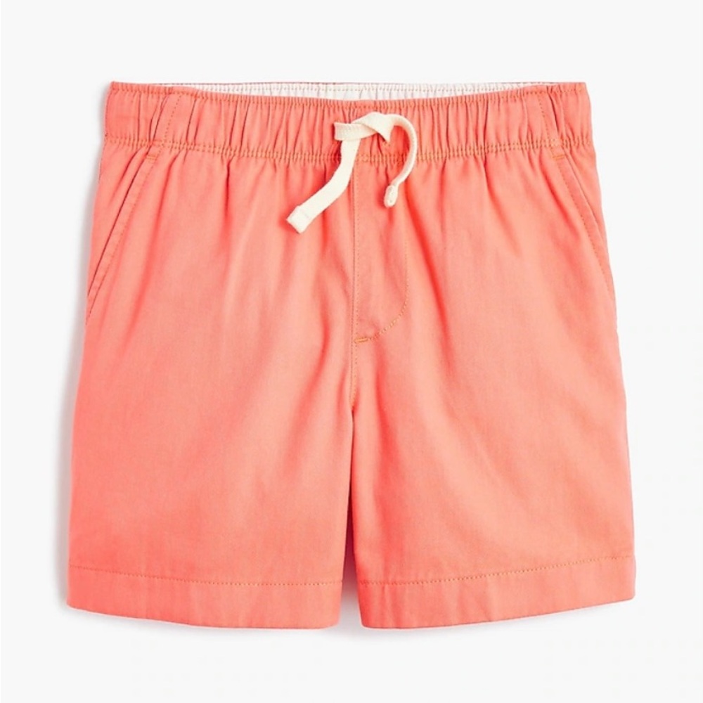 J. Crew Boys' Drawstring Twill Dock Short Ginger Peach
